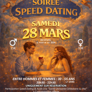 Soirée Speed Dating - Tarif Hommes