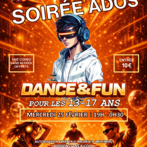 Ados Soirée - Mercredi 25 Février