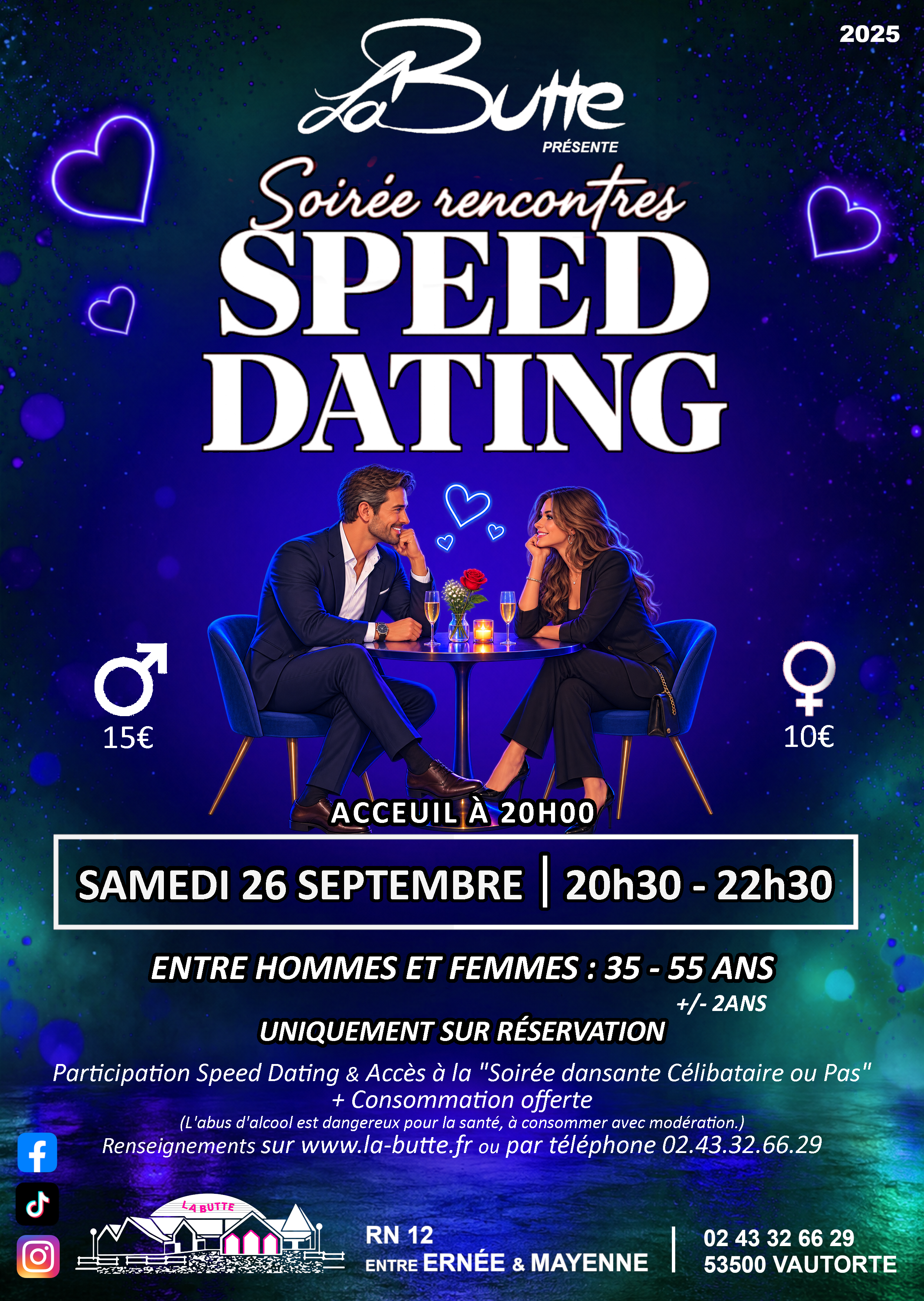 S39 Soirée Speed Dating - Tarif Femmes